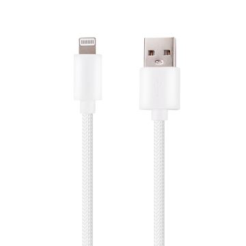 Musthavz GoEasy USB-A to Lightning Nylon Cable 1m, white